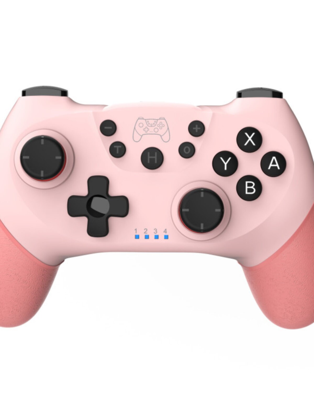 매크로 프로그래밍 및 웨이크업 진동 자이로스코프 스위치 컨트롤러가 포함된 핑크색 무선 블루투스 게임 컨트롤러 전환