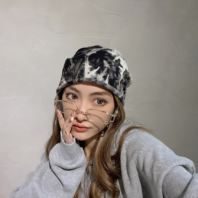 日系四季暗黑时髦bi入小众包头帽