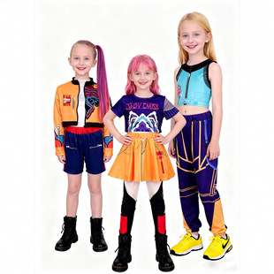 外贸爆款女童猎魔女团K-POP鲁米米拉佐伊动漫角色扮演服万圣节服