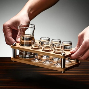 家用玻璃白酒杯分酒器酒盅小号套装酒具饭店商用2两一口杯小酒杯