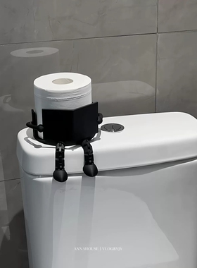 【拉屎搭子】看书小人卷筒卫生纸架家用化妆室厕所纸巾架创意3D打