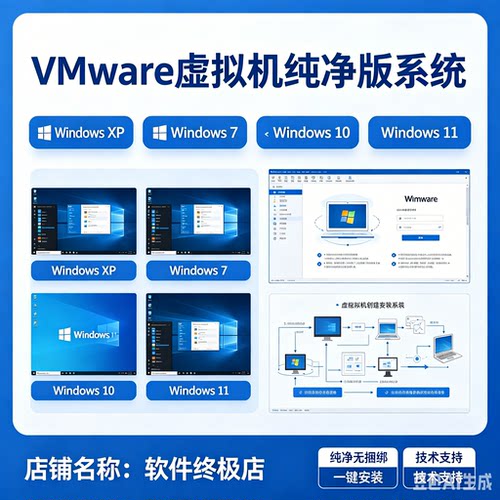 winxp win 7   win 10  win11 纯净版vm虚拟机