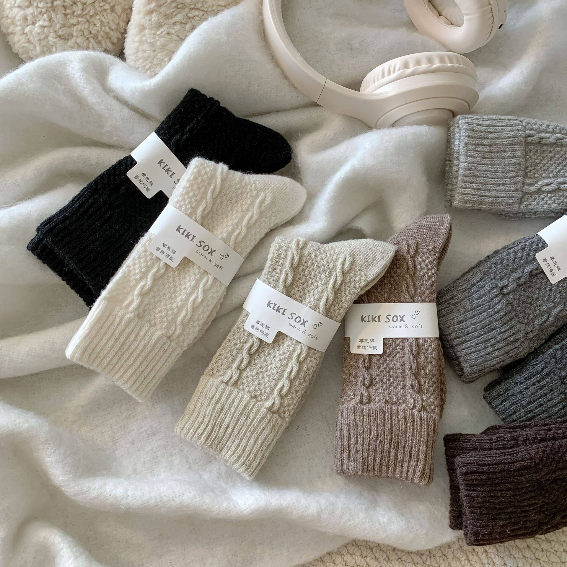 拿铁咩咩 秋冬羊毛袜蓄热暖绒堆堆袜子女加厚保暖麻花纹韩系ins,女士内衣/男士内衣/家居服,连裤袜/打底袜,淘宝优惠券,粉丝福利购,淘宝优惠卷