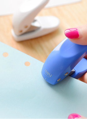 办公用品 得力0111单孔打孔机 打洞机 可打10张纸 打孔器 孔径6mm