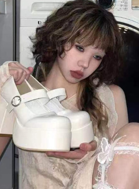 黑猫集市】基础款超高跟8cm单鞋小众甜酷y2k亚文化辣妹朋克学生lo