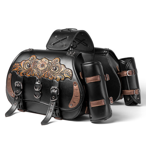 复古摩托车改装侧边箱包