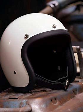 日式麦肯斯电动车头盔轻量盔复古巡航踏板四分之三半盔小盔体500T