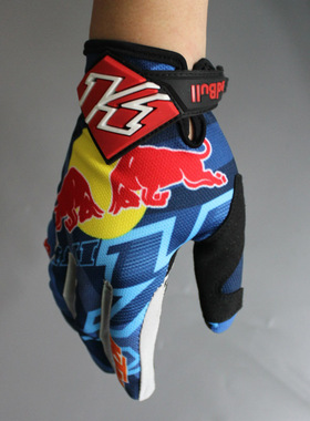 KINI红牛摩托车越野骑行触屏手套自行车山地速降MTB防摔赛车手套