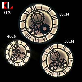 pvc婚庆道具主题婚礼欧式 饰舞台橱窗 时光齿轮组合发光罗马钟表装