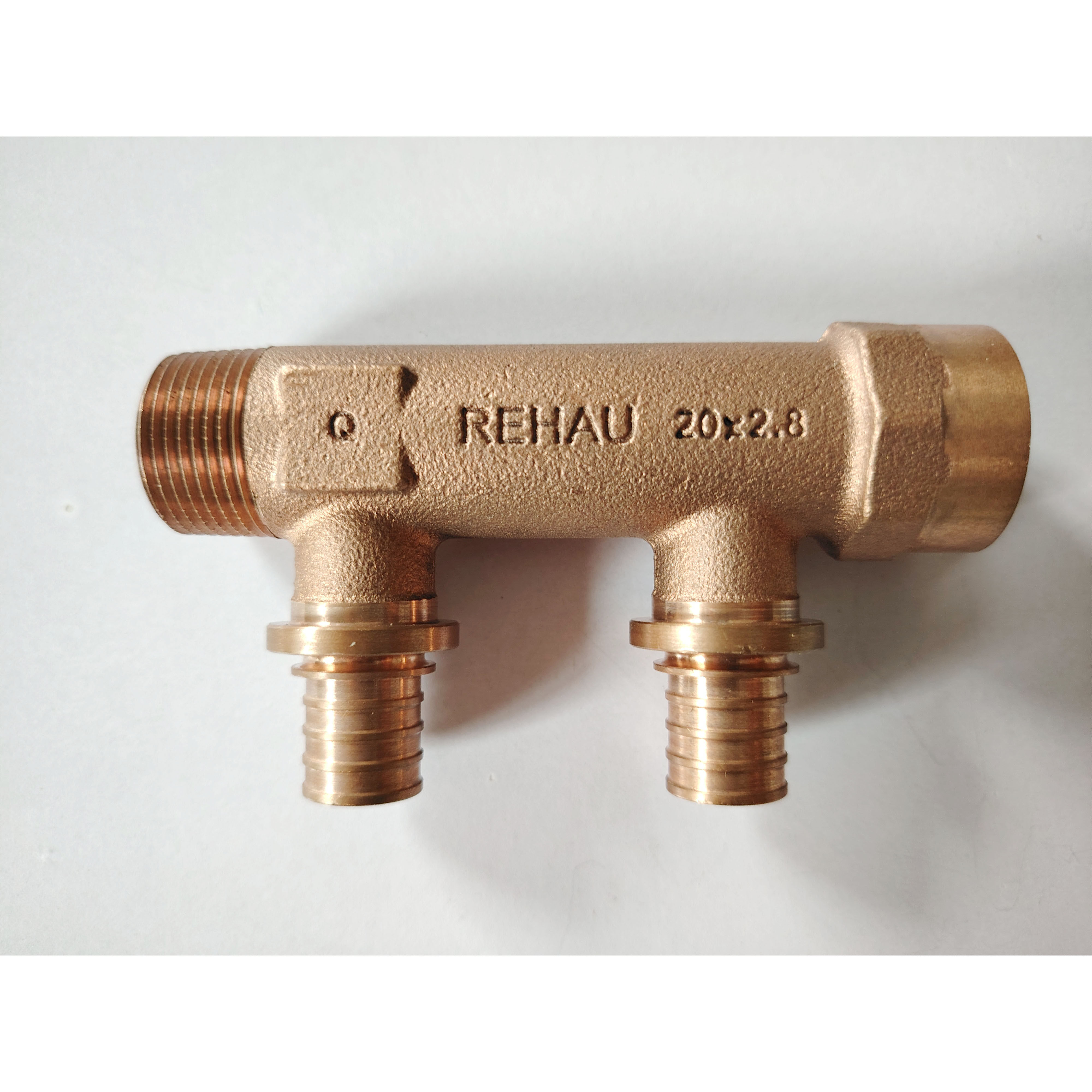 德国瑞好正品铂净系列生活给水集分水器/活水连接专用u型内丝三通