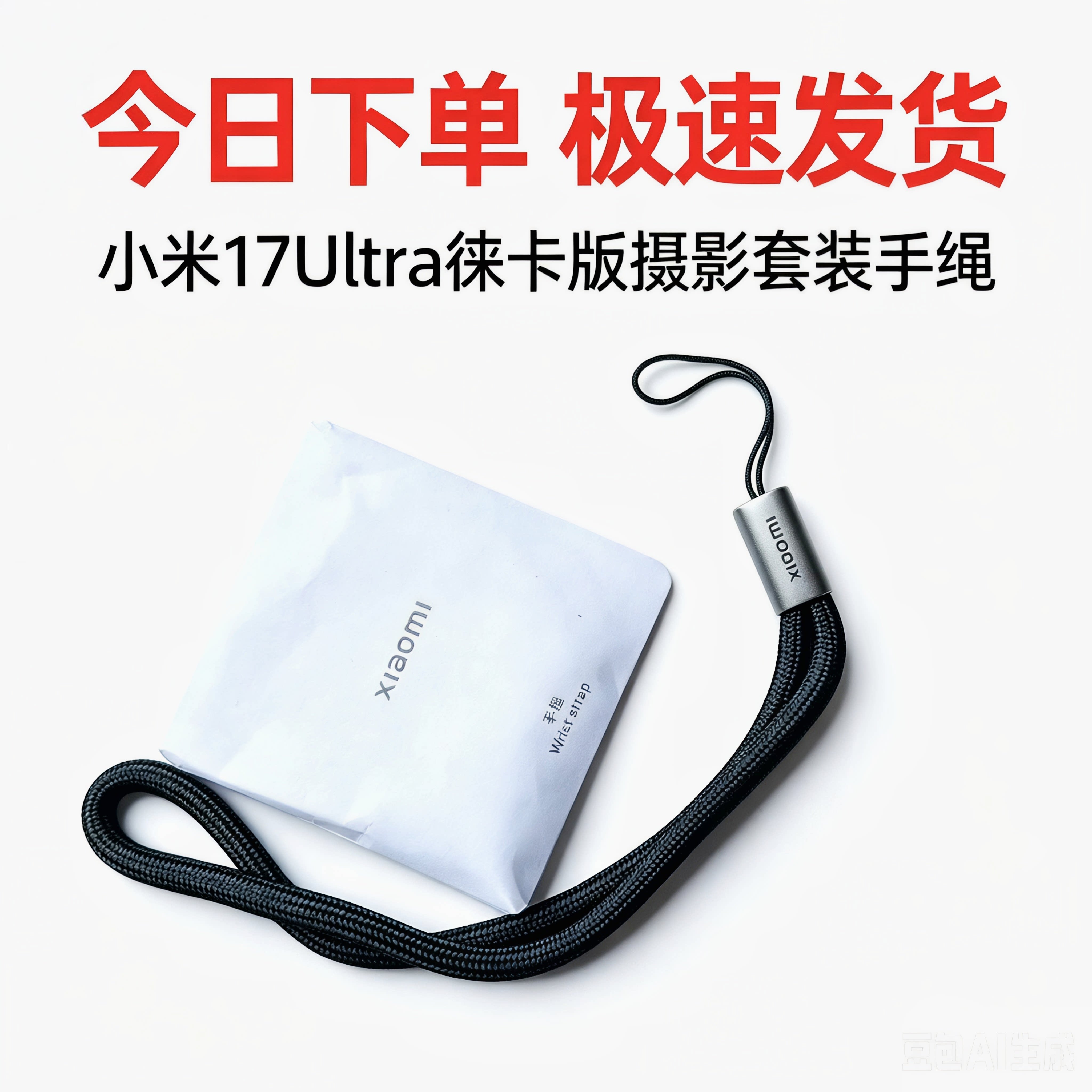 适用小米17ultra徕卡版手机壳挂绳腕带运动相机充电宝防丢手绳
