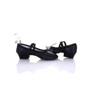 北舞软皮练功鞋教师鞋民族舞鞋带跟舞蹈鞋 软底肚皮舞拉丁舞形体