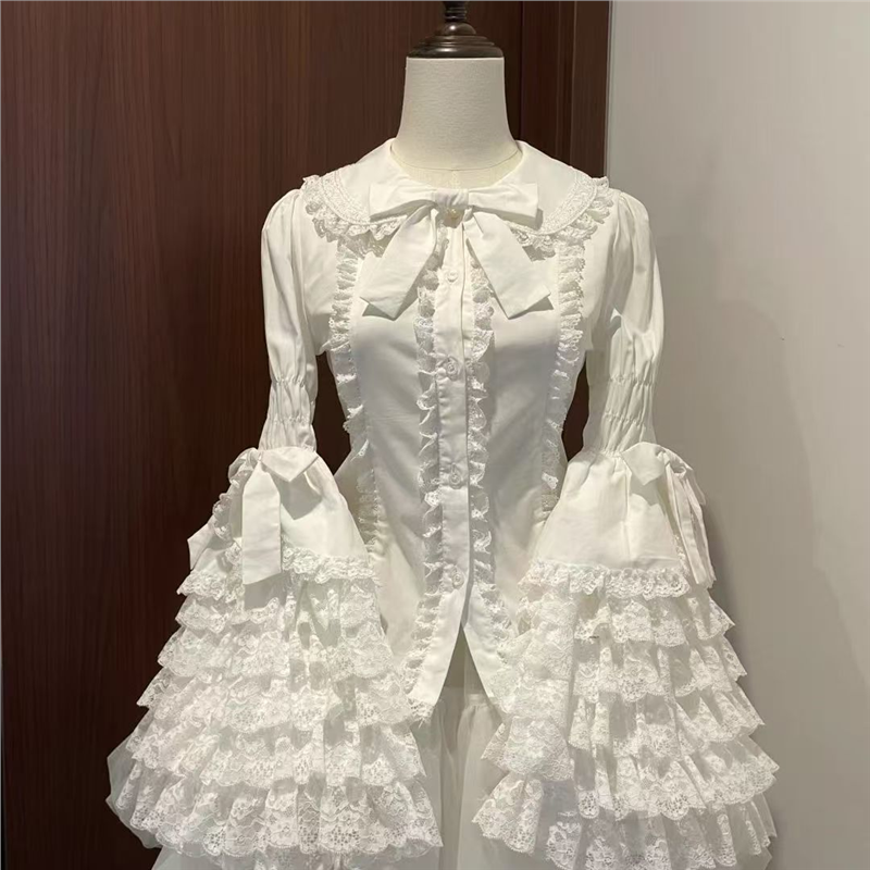 蕾丝doll感lolita姬袖Lolita衬衫内搭姬袖衬衫内搭lolita内搭洛安