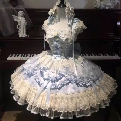 ~白糖少女原创设计新品Lolita洋装芭蕾风jsk吊带连衣裙