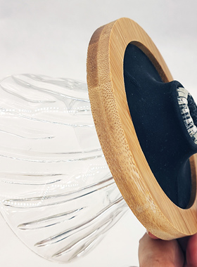 v60玻璃滤杯手冲咖啡滤杯托竹木托配套器具配件滤杯架支架折纸杯