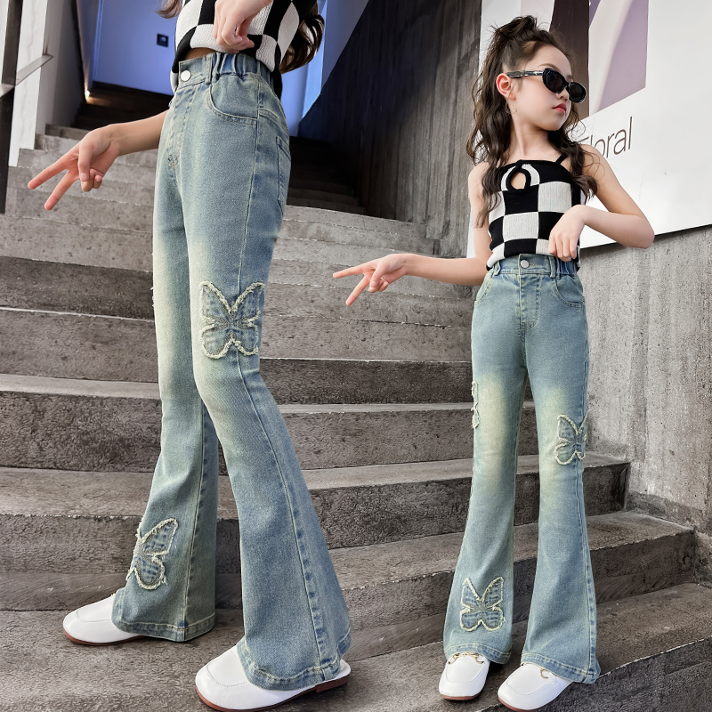 女童春秋季牛仔裤2025新款秋裤子