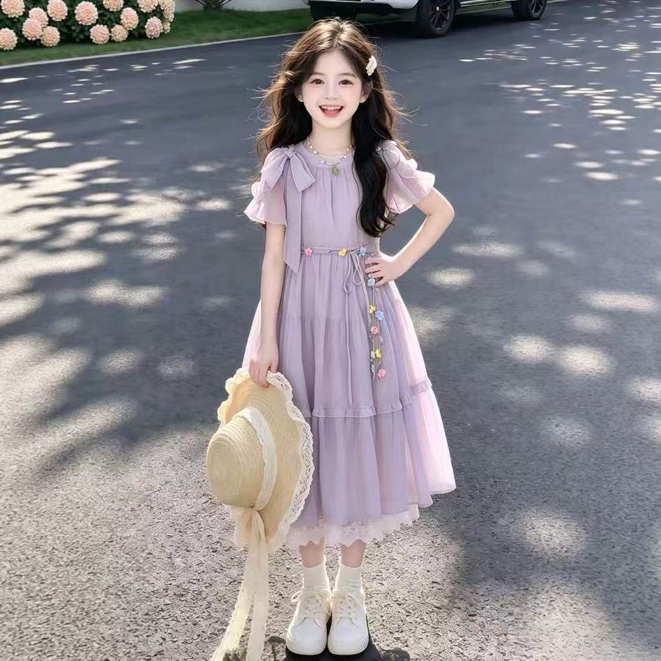 女童夏季仙女连衣裙2026新款儿童超好看洋气中大童夏装时尚公主裙