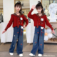 套装 春秋装 2026新款 毛衣牛仔裤 儿童洋气中大童春秋开衫 女童春秋季