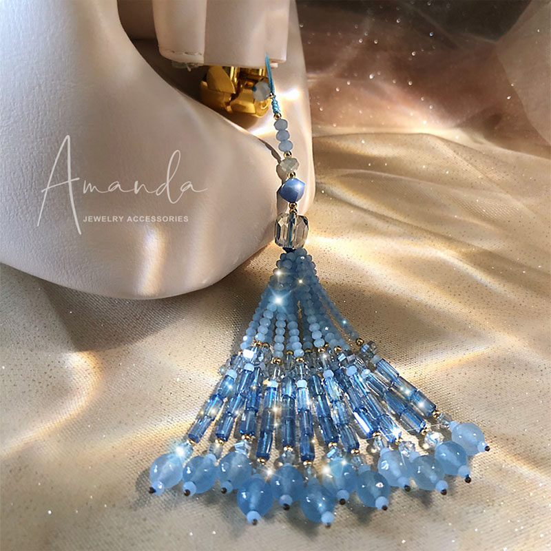 水晶流苏~手工古风衣襟汽车钥匙扣U盘挂坠手机挂件闪钻超包挂饰品,3C数码配件,手机挂件/手机链,淘宝优惠券,粉丝福利购,淘宝优惠卷