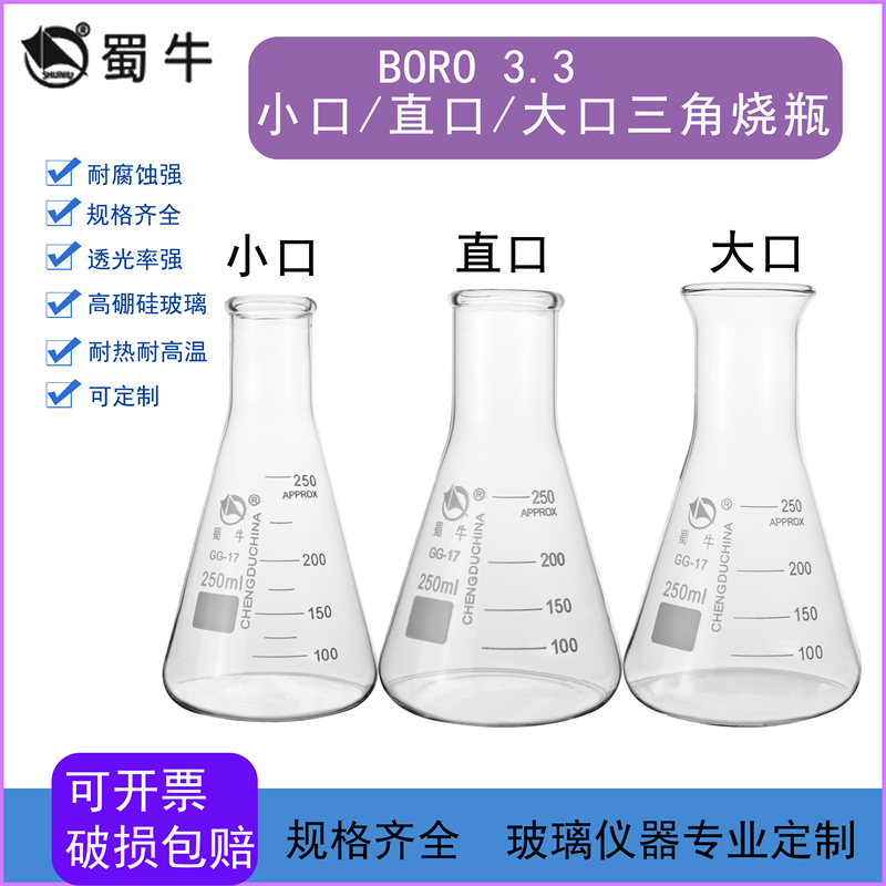 蜀牛小口喇叭直口三角烧瓶锥形瓶