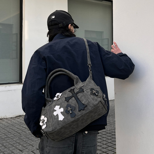 YUEN设计款ins原宿复古托特挎包枕头包原宿枕头男女街头时髦手提