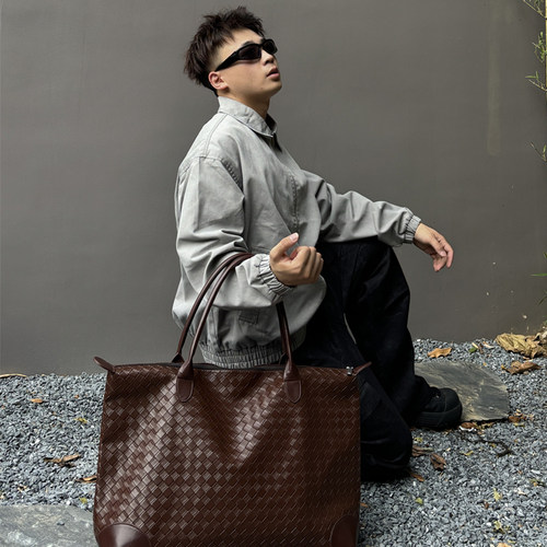 大容量时髦复古单肩手提包