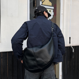 YUEN复古饺子包男女大容量休闲单肩斜挎包通勤韩系ins日系流浪包