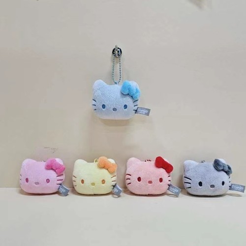 现货 韩版 三丽鸥头像 Kitty 毛绒迷你挂件5cm 多彩挂饰