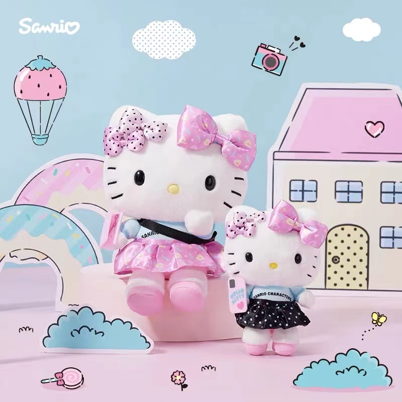 现货 日本三丽鸥复古观光旅行梦幻嘉年华娃娃挂件Kitty 美乐蒂