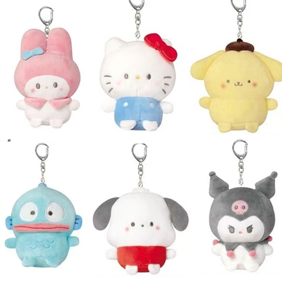 国内现货 日本三丽鸥豆豆眼Kitty美乐蒂毛绒挂件包包钥匙扣