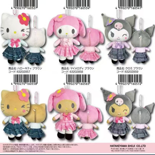 现货 日本三丽鸥 第二弹樱花平成系列 黑皮Kitty 挂件包 包包挂饰