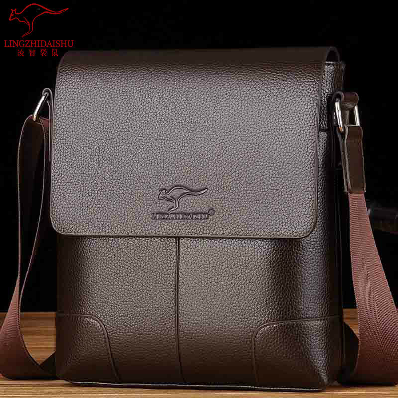 2023新款袋鼠仿真皮男士包单肩包斜跨包休闲包潮斜挎斜背包公文包,箱包皮具/热销女包/男包,男士包袋,淘宝优惠券,粉丝福利购,淘宝优惠卷