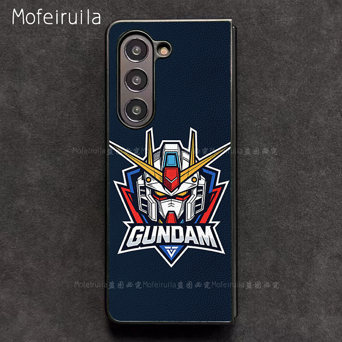头像高达GUNDAM三星zfold7手机壳华为MateX6适用 荣耀Magic V5折叠屏小米MIX Fold4皮革vivo x fold5保护套