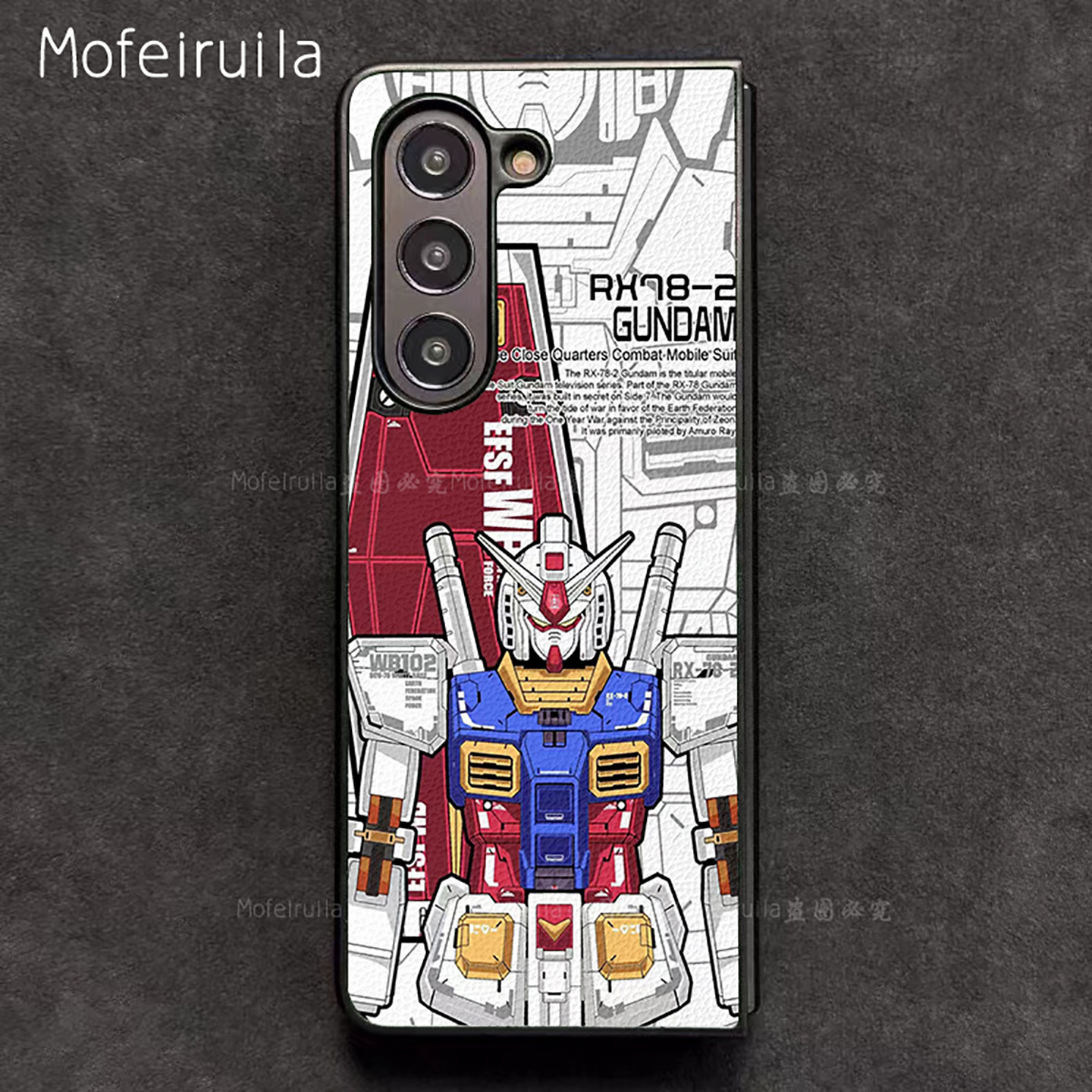 rx-78元祖高达GUNDAM三星zfold7手机壳华为MateX6适用 荣耀Magic V5折叠屏小米MIX Fold4皮革vivo保护套oppo
