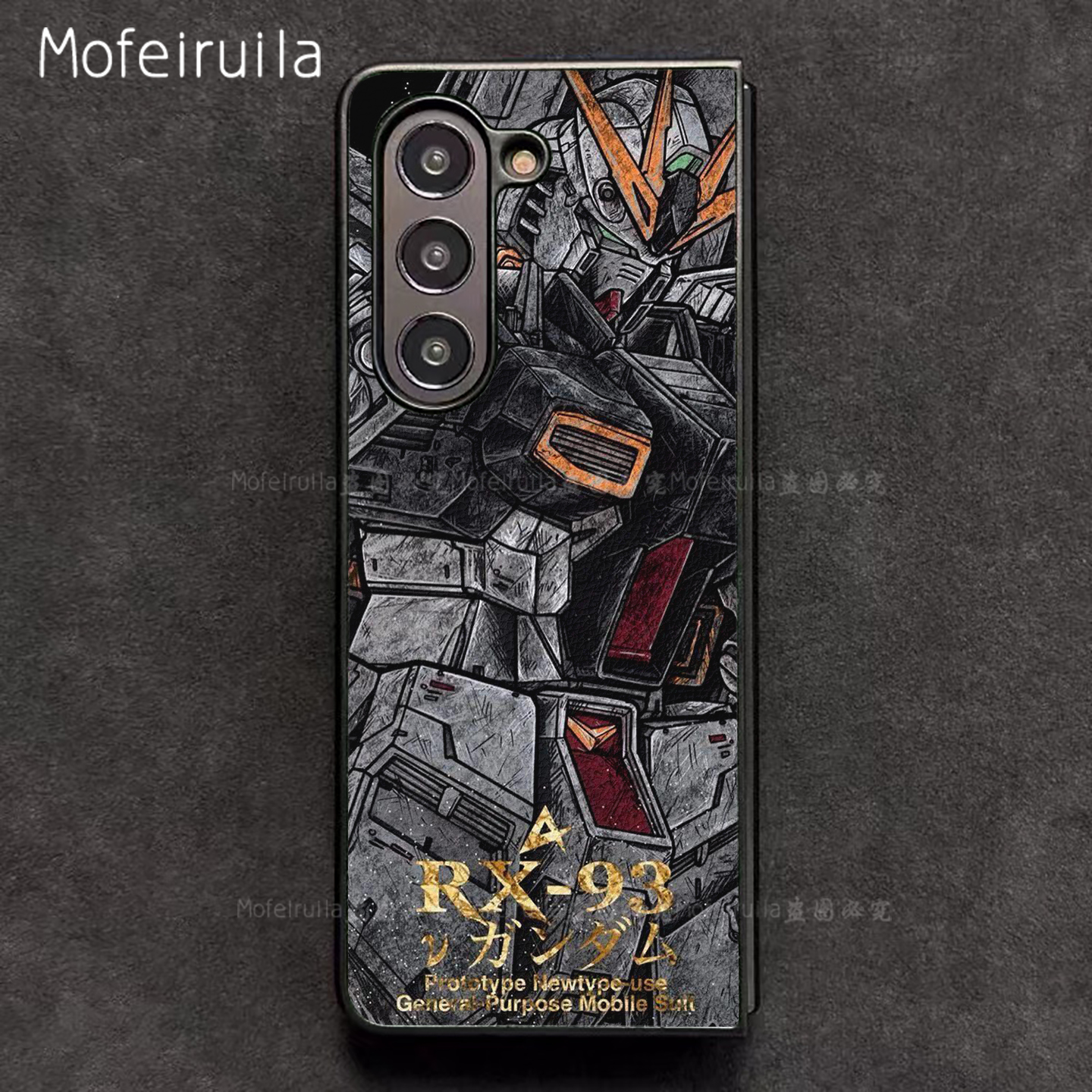 RX-93高达GUNDAM三星zfold7手机壳华为MateX6适用 荣耀Magic V5折叠屏小米MIX Fold4皮革vivo x fold5保护套