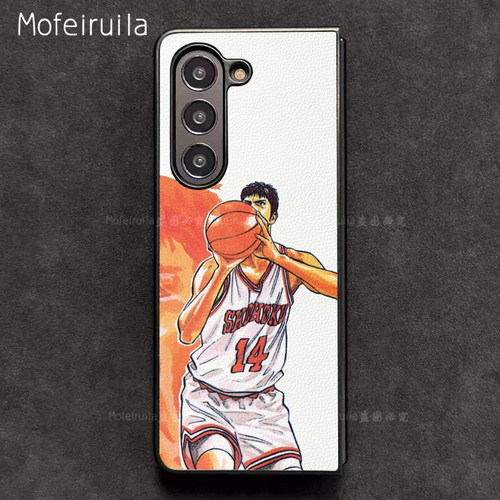 灌篮高手三井寿海报三星zfold7手机壳华为MateX7适用荣耀MagicV6折叠小米MIXFold4皮革OPPO Find N6保护套