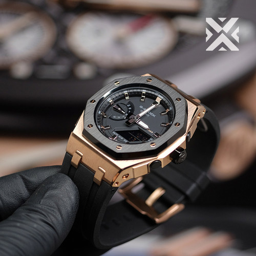 2025新款gmas2100改装配件农家橡树成品表间黑玫瑰金壳小黑金离岸