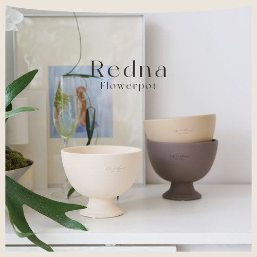 DOLV 豆绿 瑞登娜Redna花盆 威尼斯莫兰迪庄园酒杯造型植物花器
