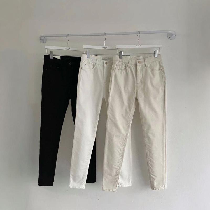 韩国代购加绒松紧腰弹力小脚长裤