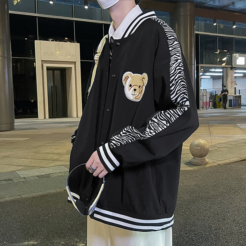 春款夹克男学生韩版青少年宽松棒球服外套305A-J，男装夹克，星座507-2（原305A）