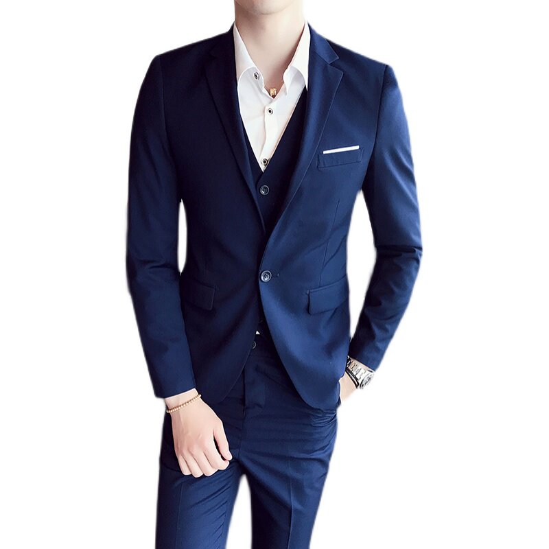 秋装新款韩版小西装高品质西服套装结婚礼服三件套XY03/p210,男装西服套装,星座507-2（原305A）