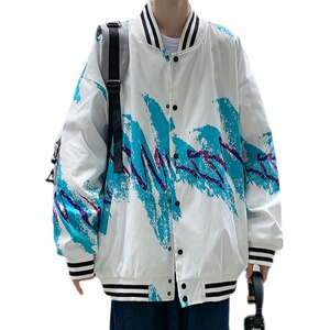 2022年春季棒球服外套印花潮流宽松型立领100%聚酯纤维-J图片