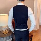 2020男V领灰色单排扣马甲休闲工作服酒吧服务生工作服大码马甲P55，男装背心/马甲，星座507-2（原305A）