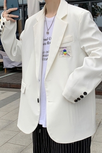 春季西装外套男款韩版潮流网红痞帅小西服男宽松上衣大码XF901图片