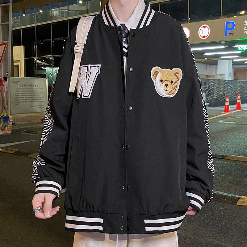 春款夹克男学生韩版青少年宽松棒球服外套305A-J,男装夹克,星座507-2（原305A）