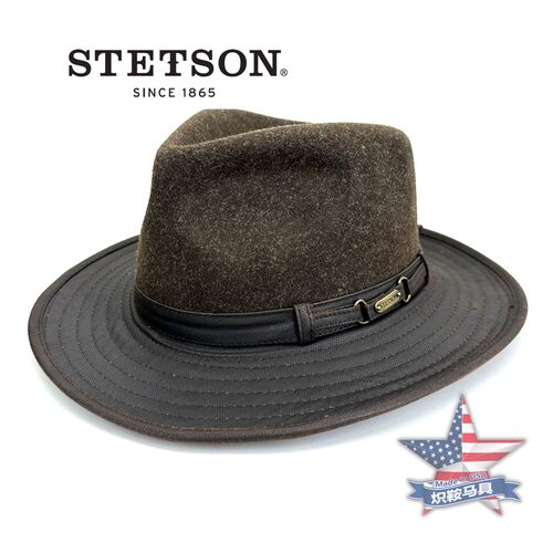限时特价美国STETSON斯泰森户外帽西部牛仔帽礼帽钓鱼帽遮阳露营