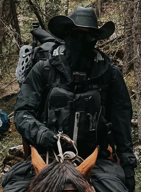 黑色美国西部牛仔帽1949年老牌BULLHIDE进口男女牛仔帽帆布硬定型