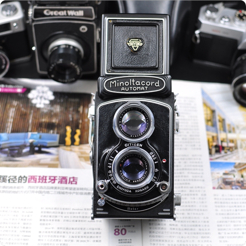 乐淘精选】罕见早期 美能达Minolta 双反中画幅75mm人文定焦相机