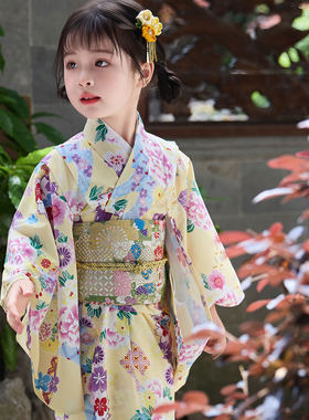 女童日式浴衣演出服朝奈儿童和服