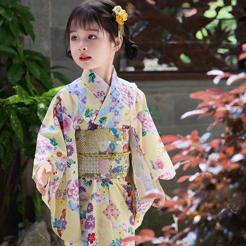 女童日式浴衣演出服朝奈儿童和服